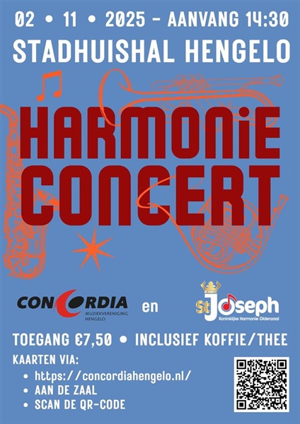 Harmonieconcert in de Stadhuishal Hengelo